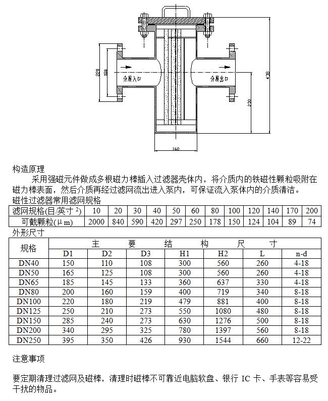 磁性过滤器结构图