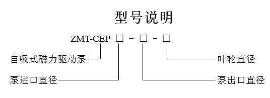 自吸式磁力泵型号说明